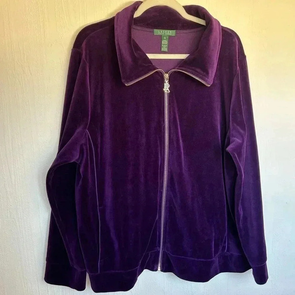 Ralph Lauren velour track jacket - Picture 1 of 5